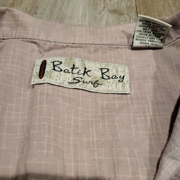 Batick Bay Surf Hawaiian Paradise Short Sleeved Button Up Shirt Men's Size Large - Picture 3 of 6